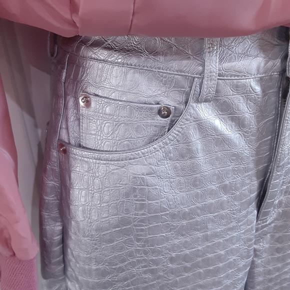 naked wardrobe los angeles, XS, Faux Reptile Rayon Blend Jeans - Picture 11 of 11